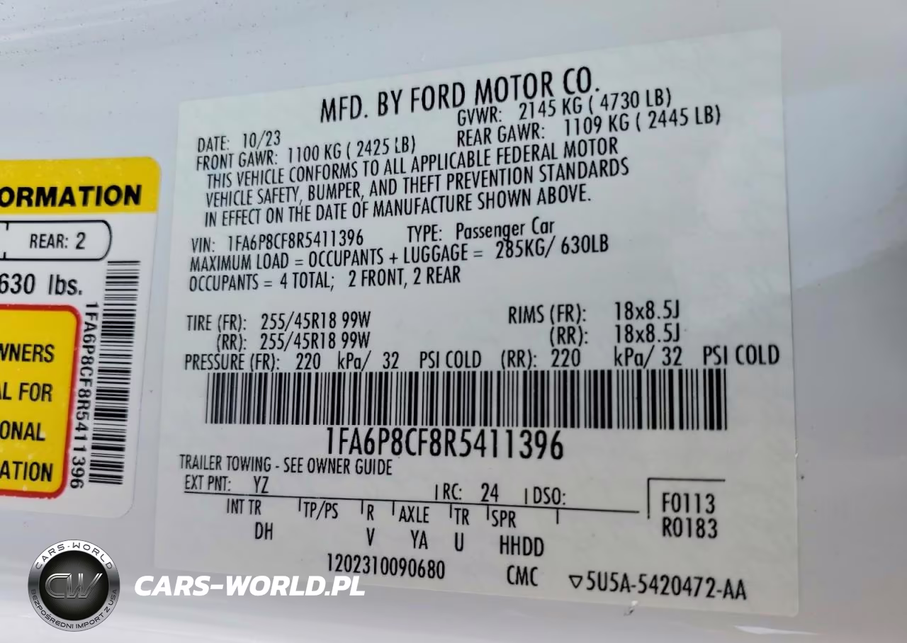 2024 Ford Mustang Gt VIN:1FA6P8CF8R5411396 - 13