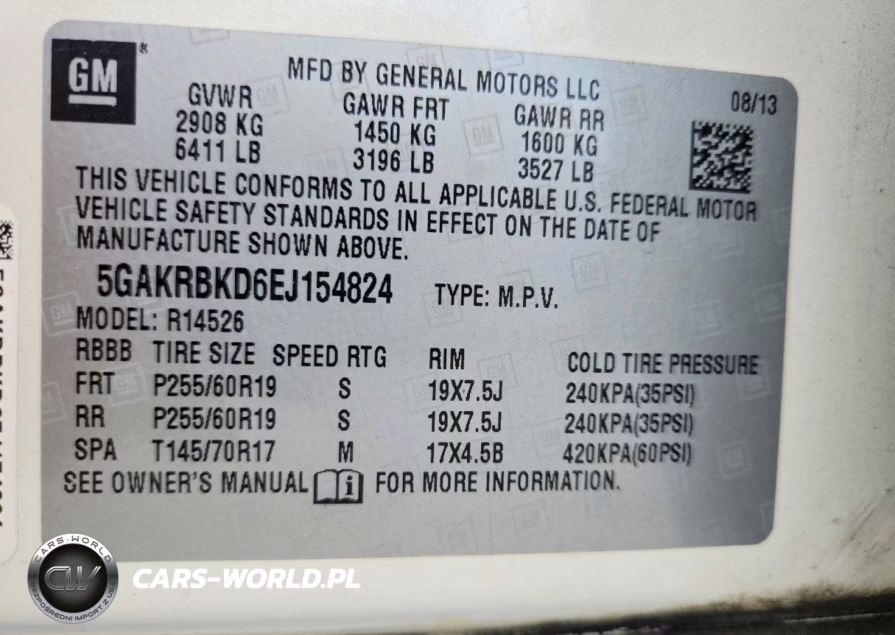 2014 Buick Enclave VIN:5GAKRBKD6EJ154824 - 13