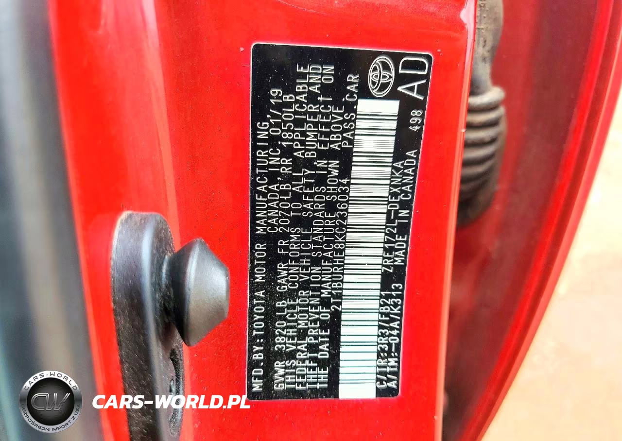 2019 Toyota Corolla Le VIN:2T1BURHE8KC236034 - 13