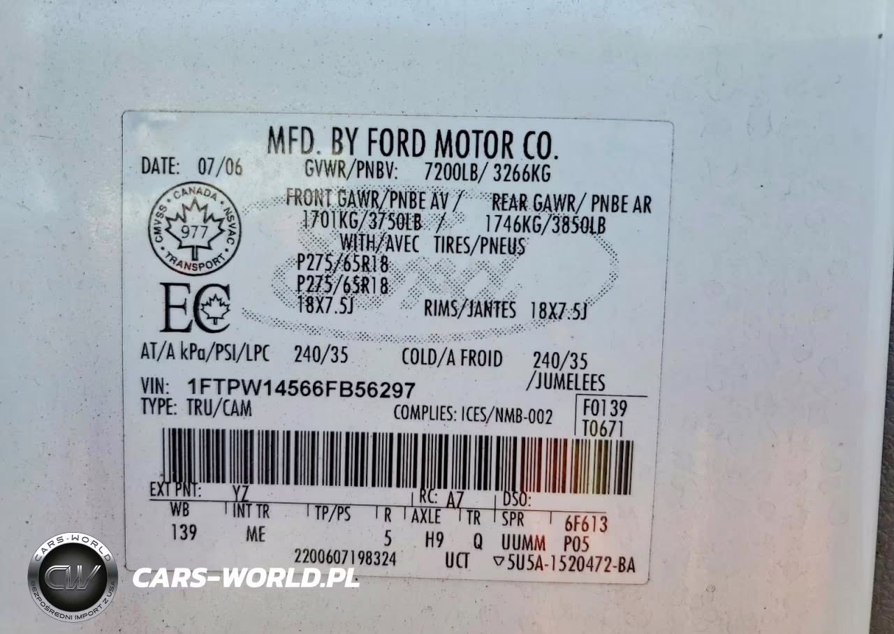 2006 Ford F150 Supercrew VIN:1FTPW14566FB56297 - 12