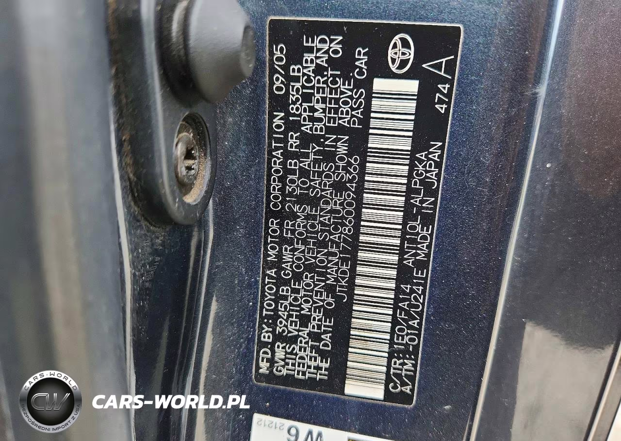2006 Scion Tc Base VIN:JTKDE177860094366 - 12