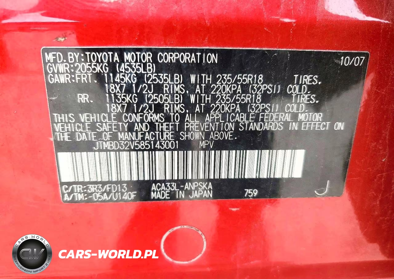 2008 Toyota Rav4 Sport VIN:JTMBD32V585143001 - 13
