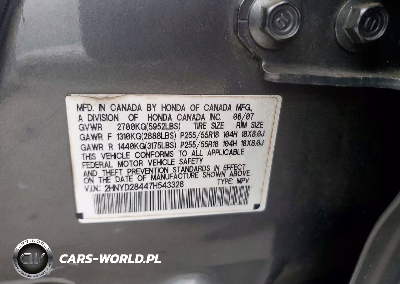 2007 Acura Mdx Technology VIN:2HNYD28447H543328 - 13