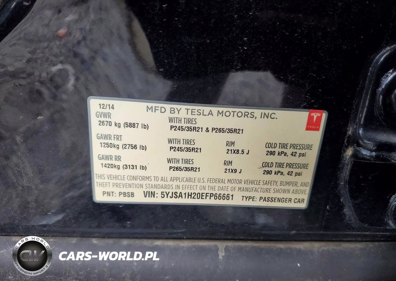 2014 Tesla Model S VIN:5YJSA1H20EFP66661 - 13