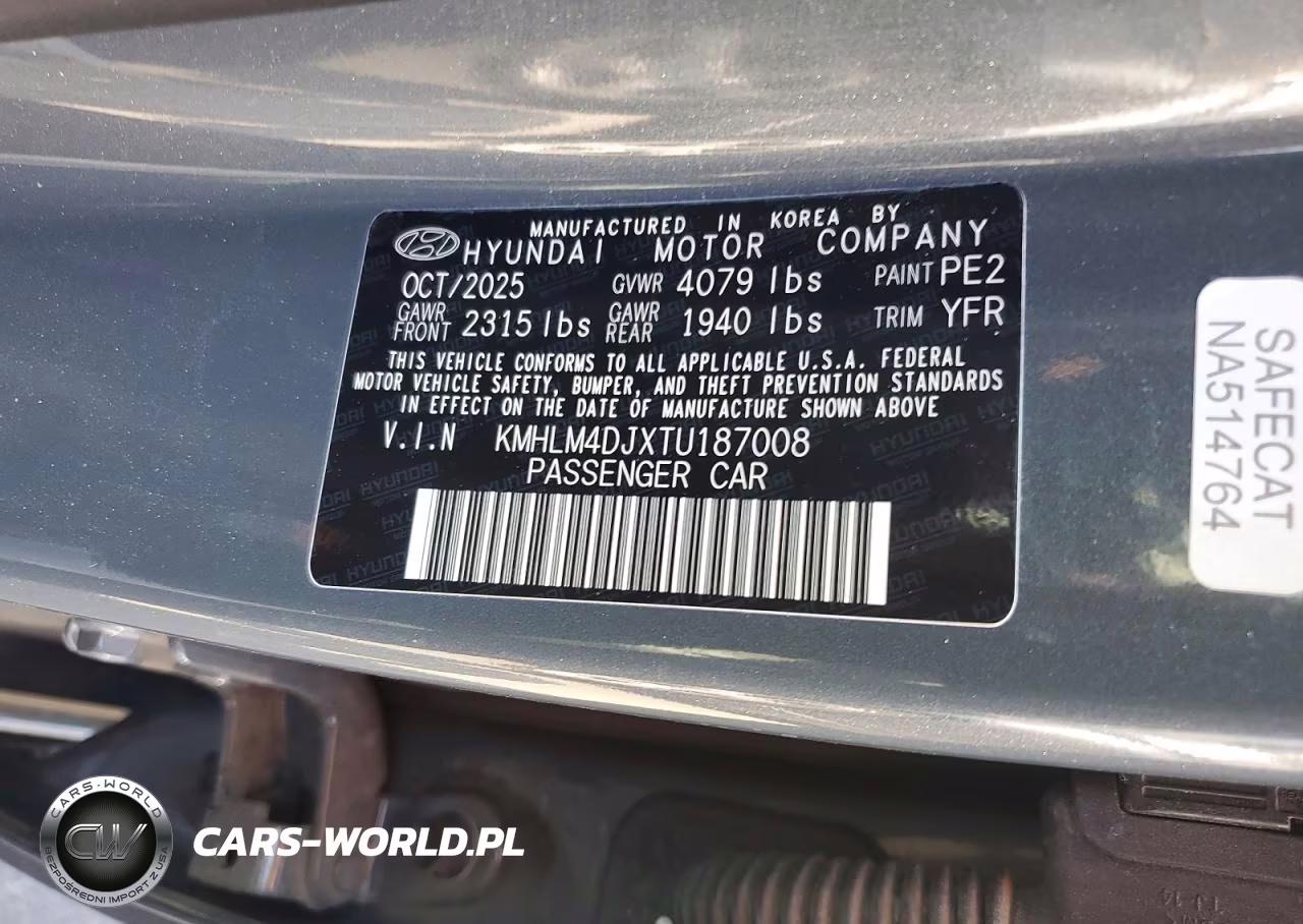2026 Hyundai Elantra Hybrid Blue VIN:KMHLM4DJXTU187008 - 13