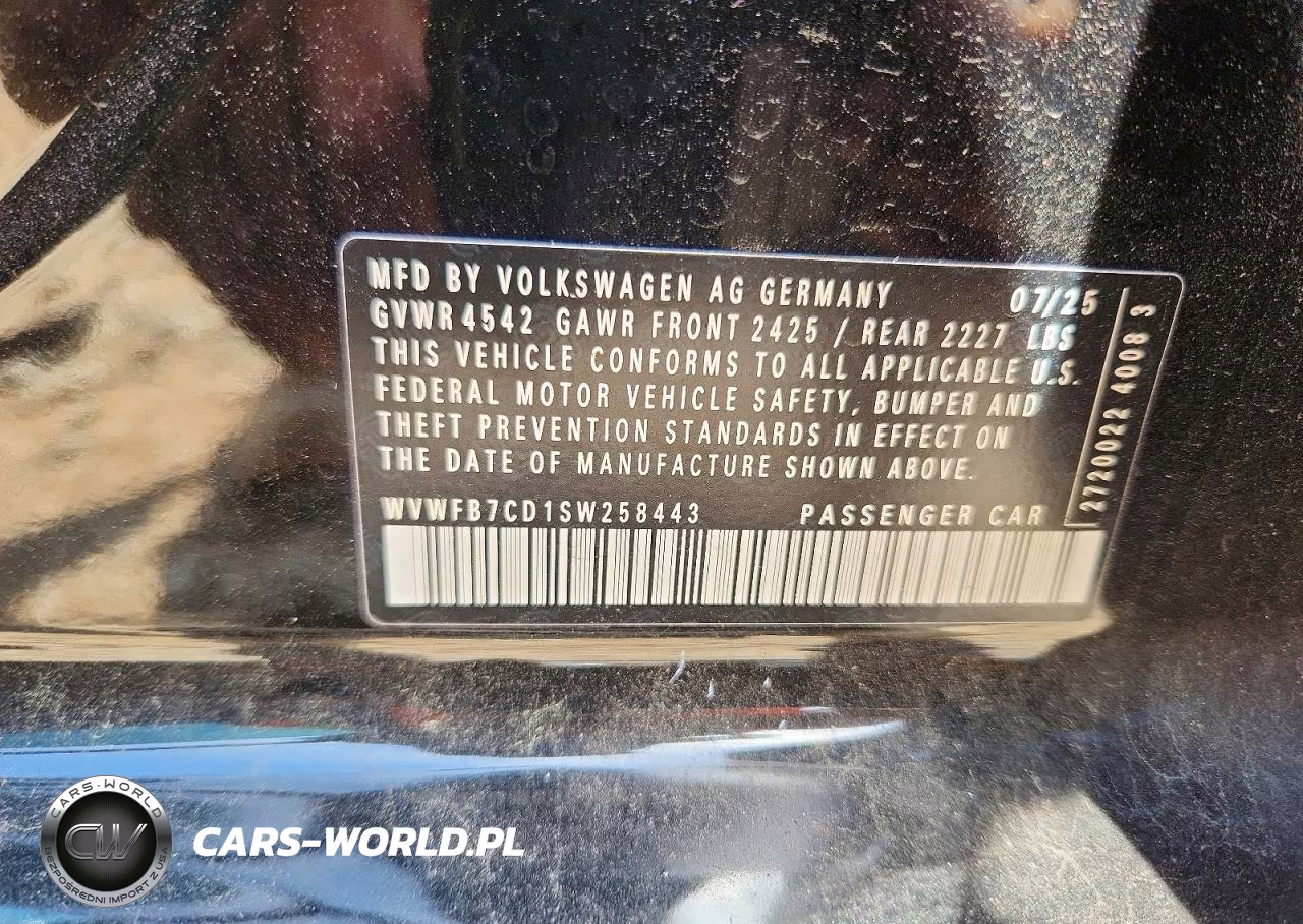 2025 Volkswagen Golf R Black Edition VIN:WVWFB7CD1SW258443 - 14