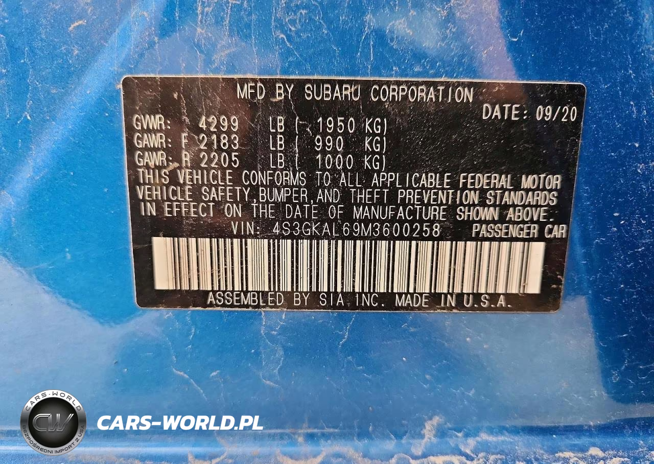 2021 Subaru Impreza Sport VIN:4S3GKAL69M3600258 - 13