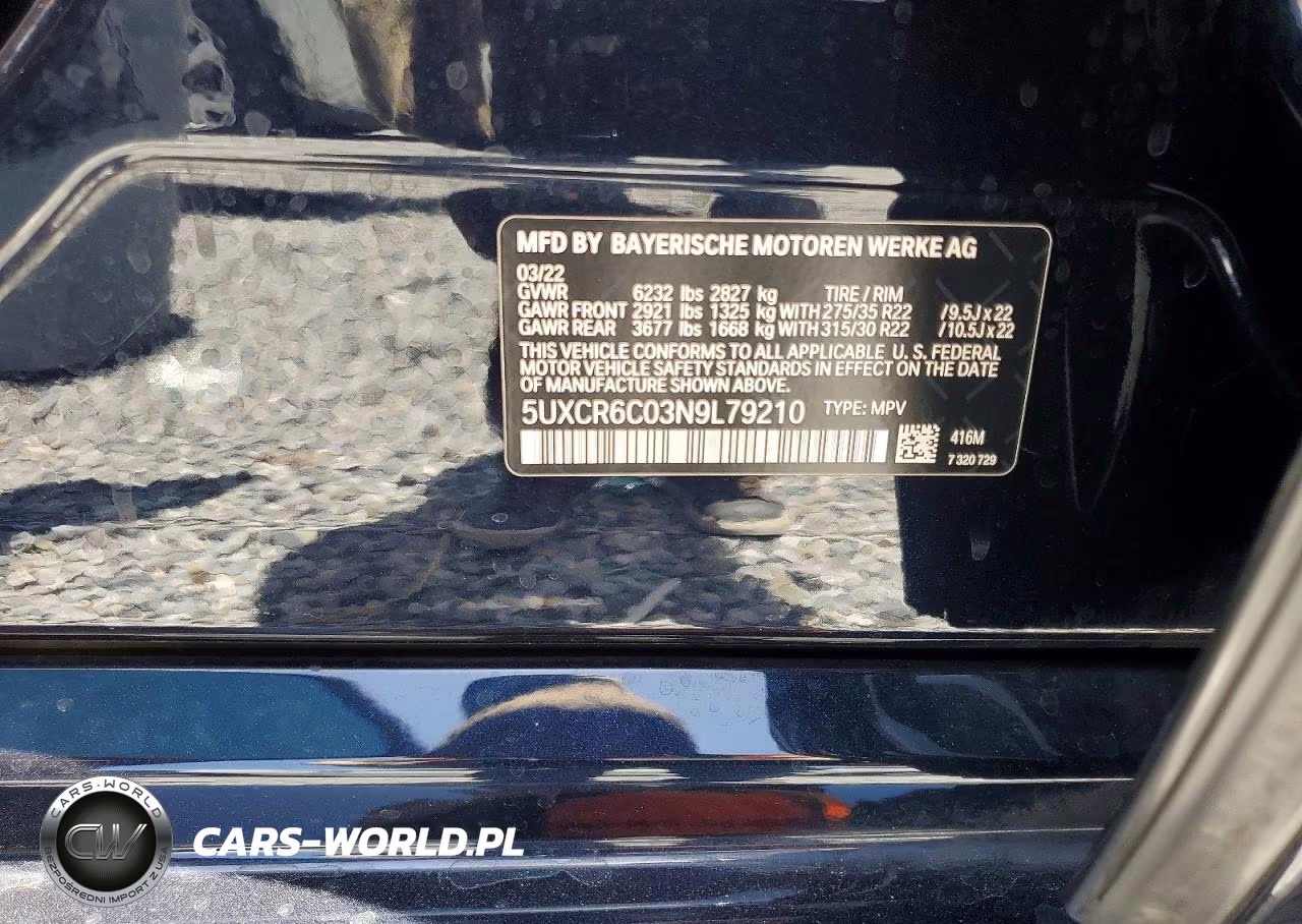 2022 BMW X5 xDrive40I VIN:5UXCR6C03N9L79210 - 13