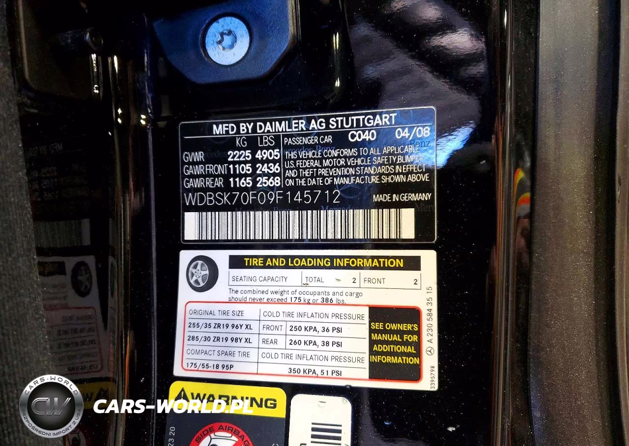 2009 Mercedes-Benz Sl 63 Amg VIN:WDBSK70F09F145712 - 12