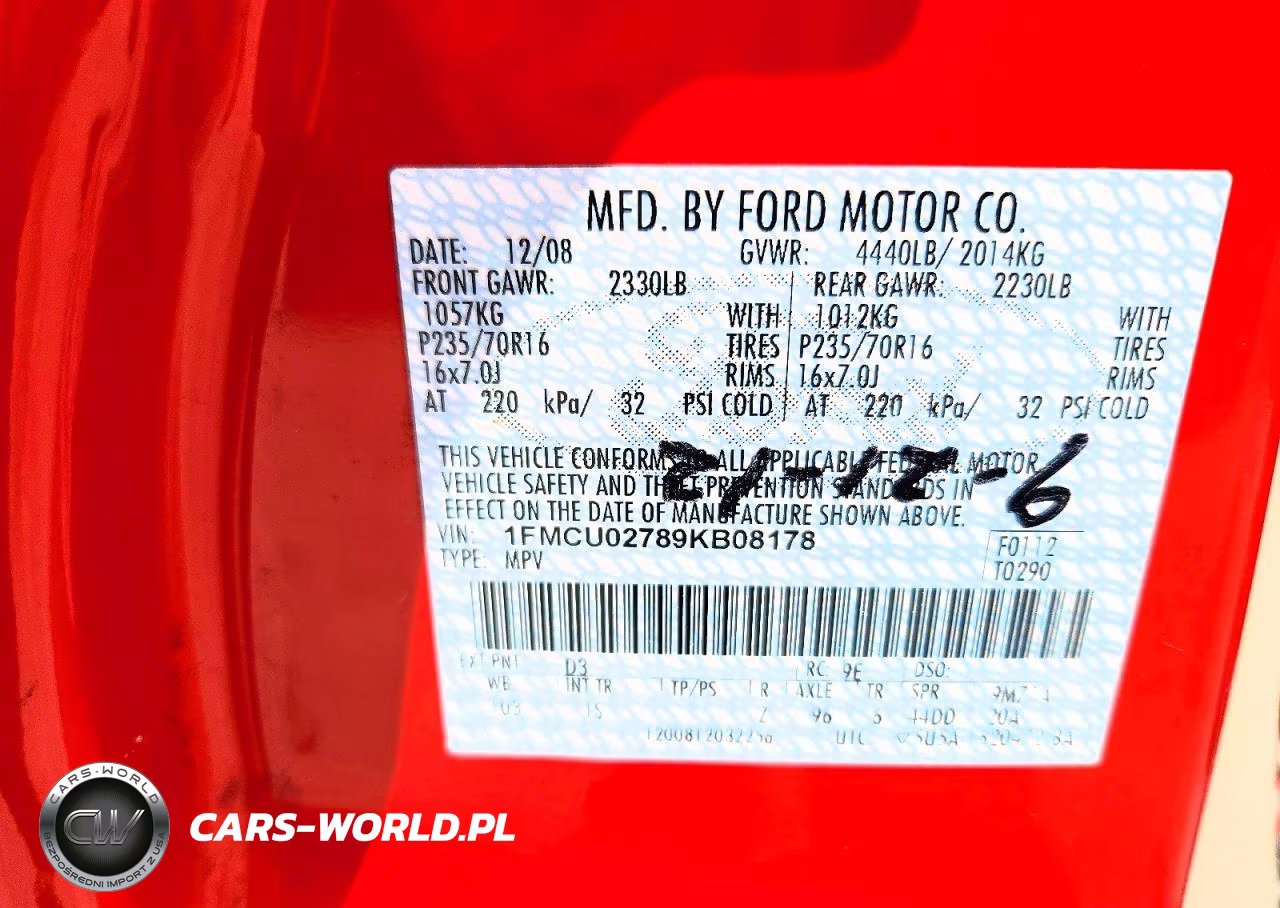 2009 Ford Escape Xls VIN:1FMCU02789KB08178 - 13