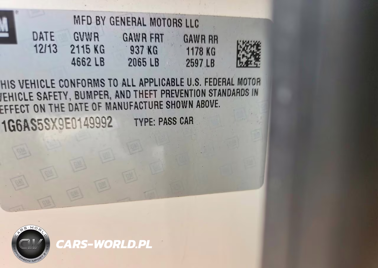 2014 Cadillac Cts Performance Collection VIN:1G6AS5SX9E0149992 - 12