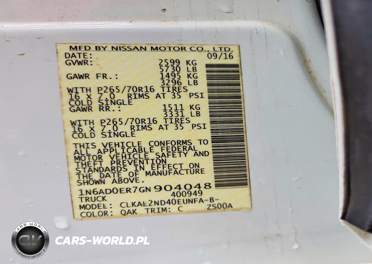 2016 Nissan Frontier Sv VIN:1N6AD0ER7GN904048 - 12