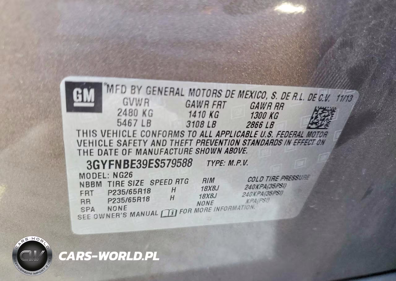 2014 Cadillac Srx Luxury Collection VIN:3GYFNBE39ES579588 - 13
