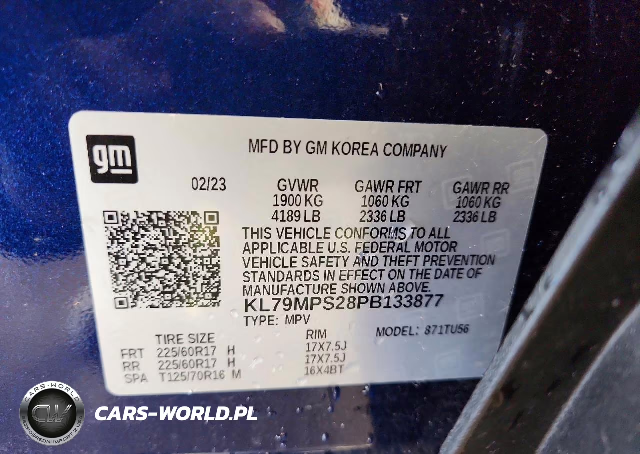2023 Chevrolet Trailblazer Lt VIN:KL79MPS28PB133877 - 13