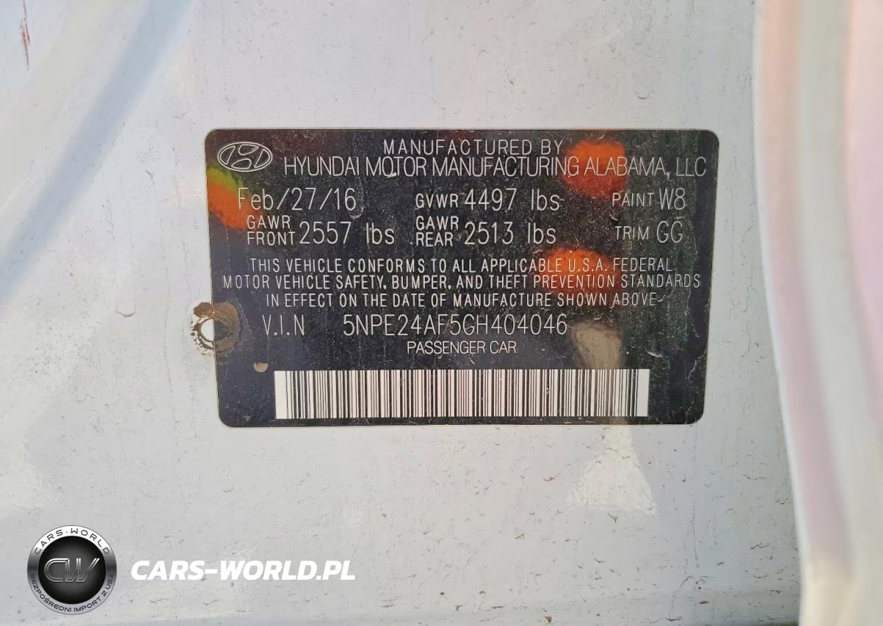 2016 Hyundai Sonata Se VIN:5NPE24AF5GH404046 - 12