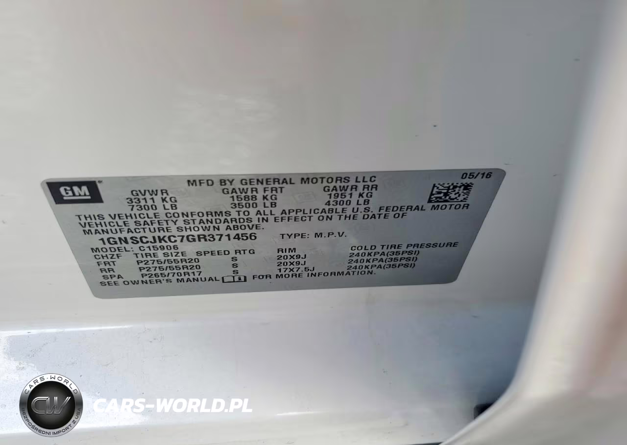 2016 Chevrolet Suburban C1500 Ltz VIN:1GNSCJKC7GR371456 - 14