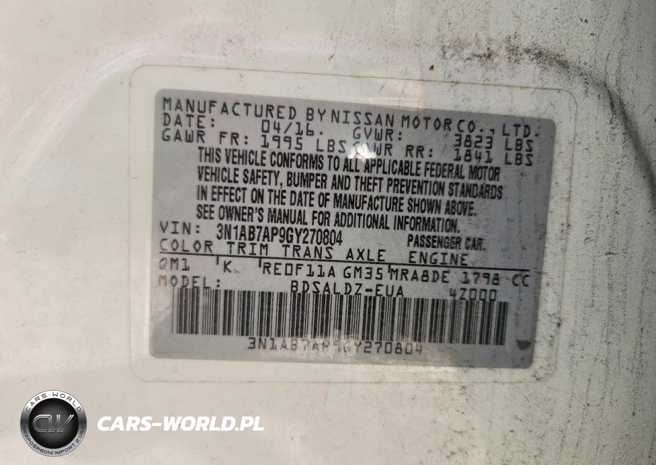 2016 Nissan Sentra Sv VIN:3N1AB7AP9GY270804 - 12
