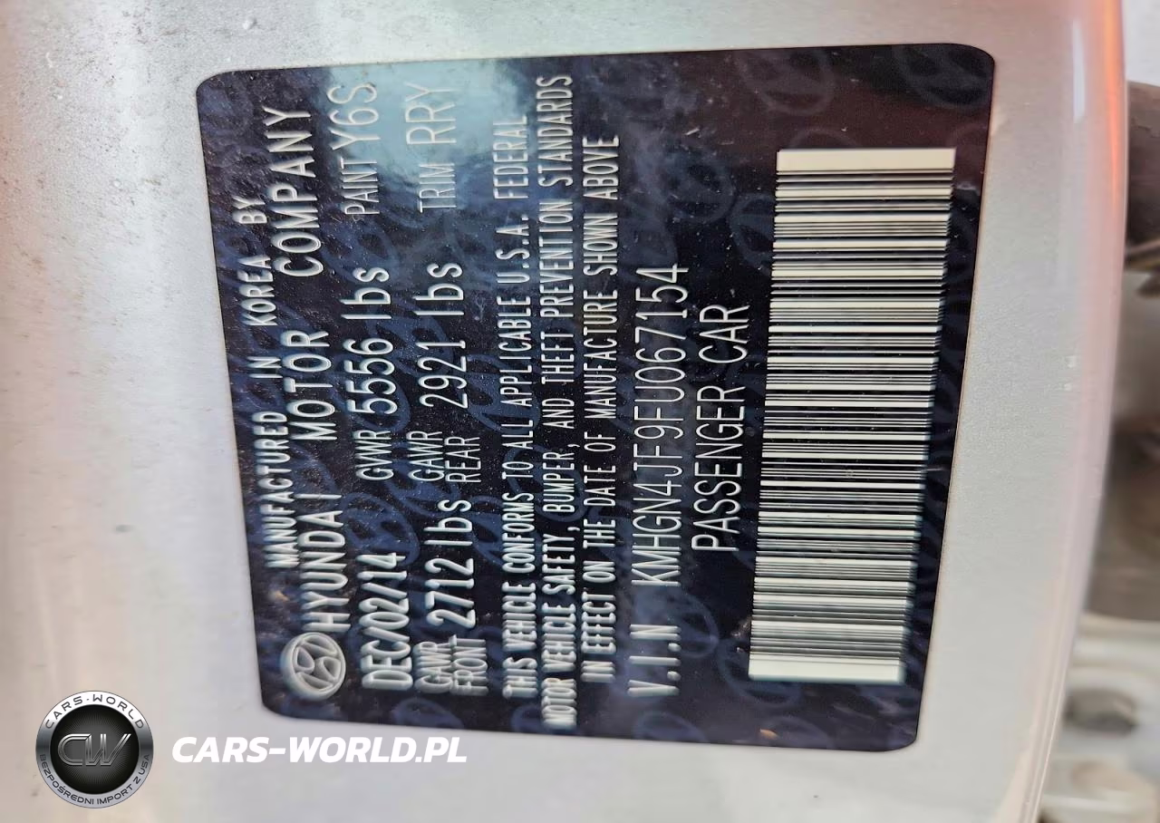 2015 Hyundai Genesis 5.0L VIN:KMHGN4JF9FU067154 - 12