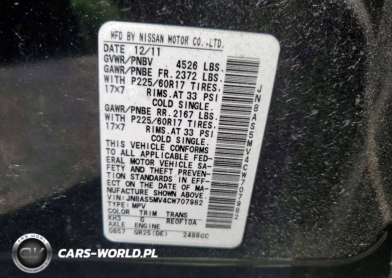 2012 Nissan Rogue S VIN:JN8AS5MV4CW707982 - 13