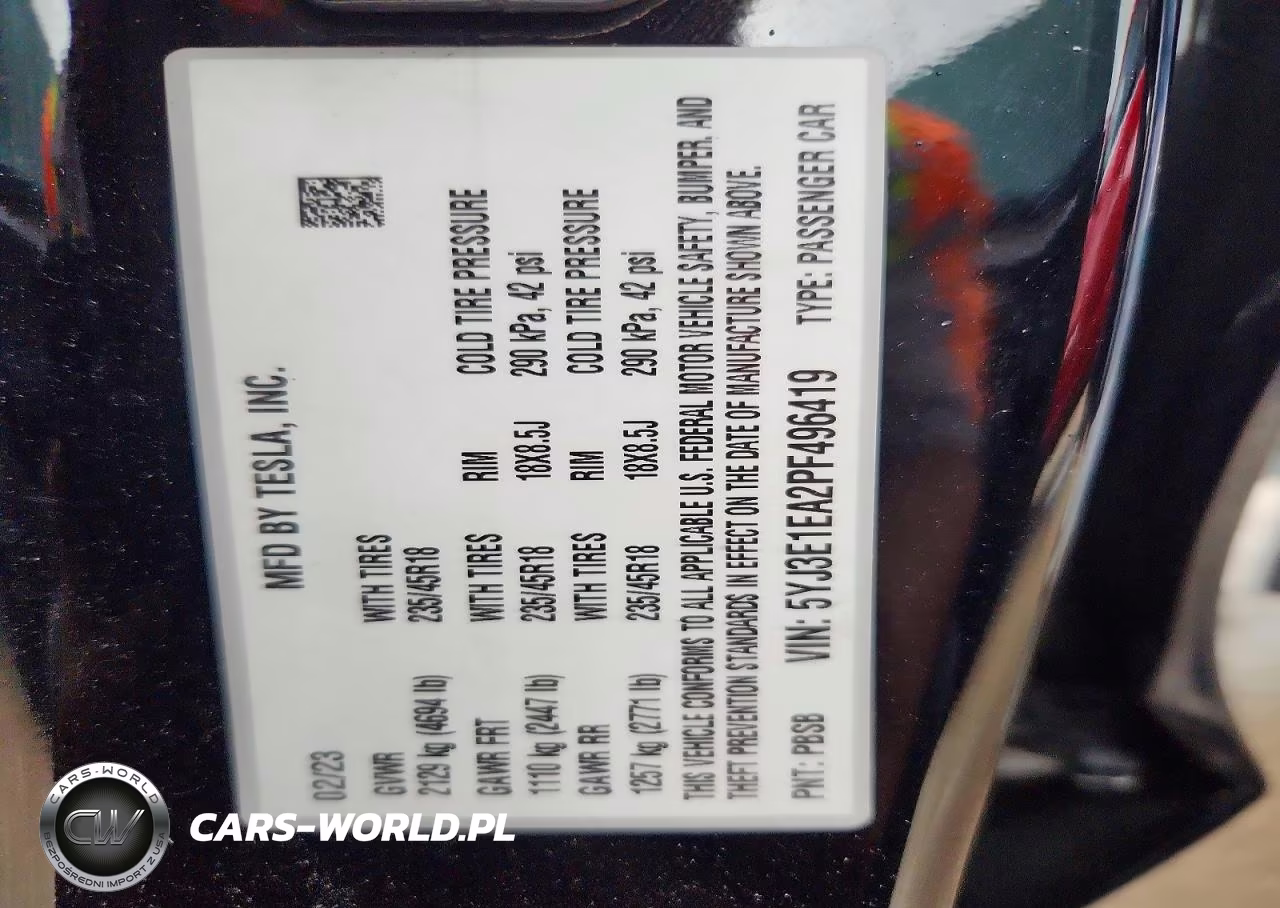 2023 Tesla Model 3 VIN:5YJ3E1EA2PF496419 - 13