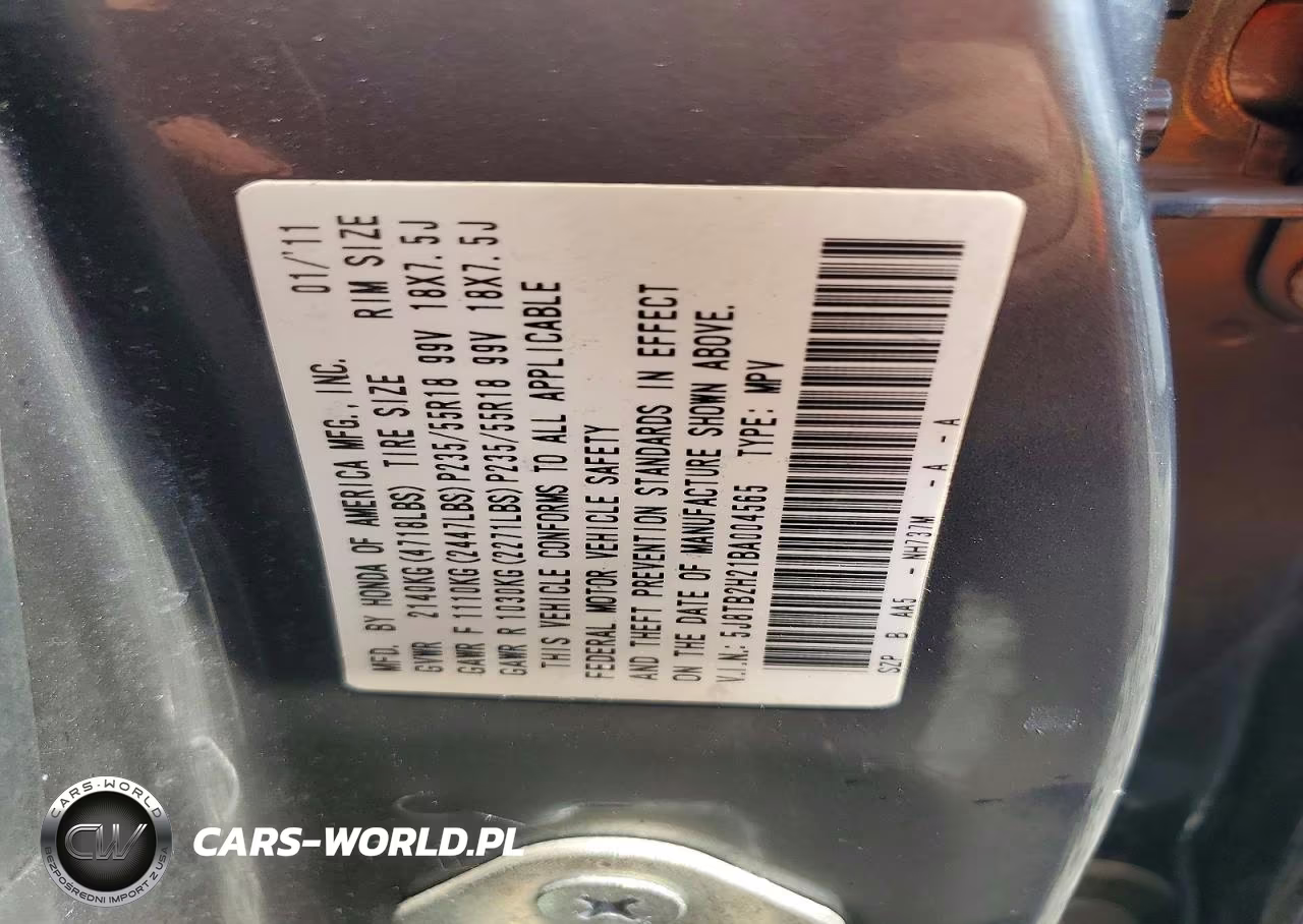 2011 Acura Rdx VIN:5J8TB2H21BA004565 - 13