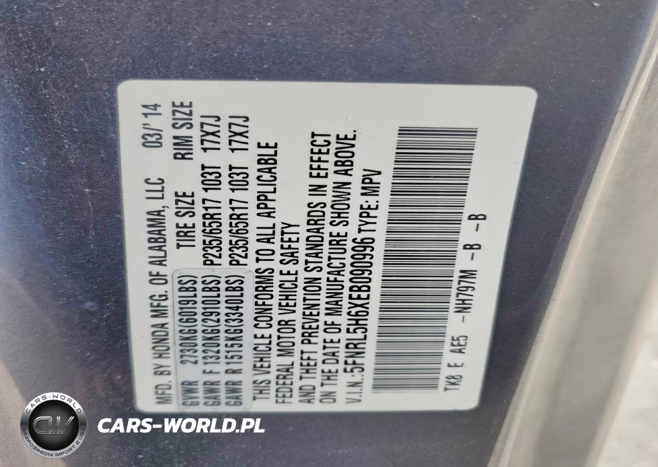 2014 Honda Odyssey Exl VIN:5FNRL5H6XEB090996 - 14