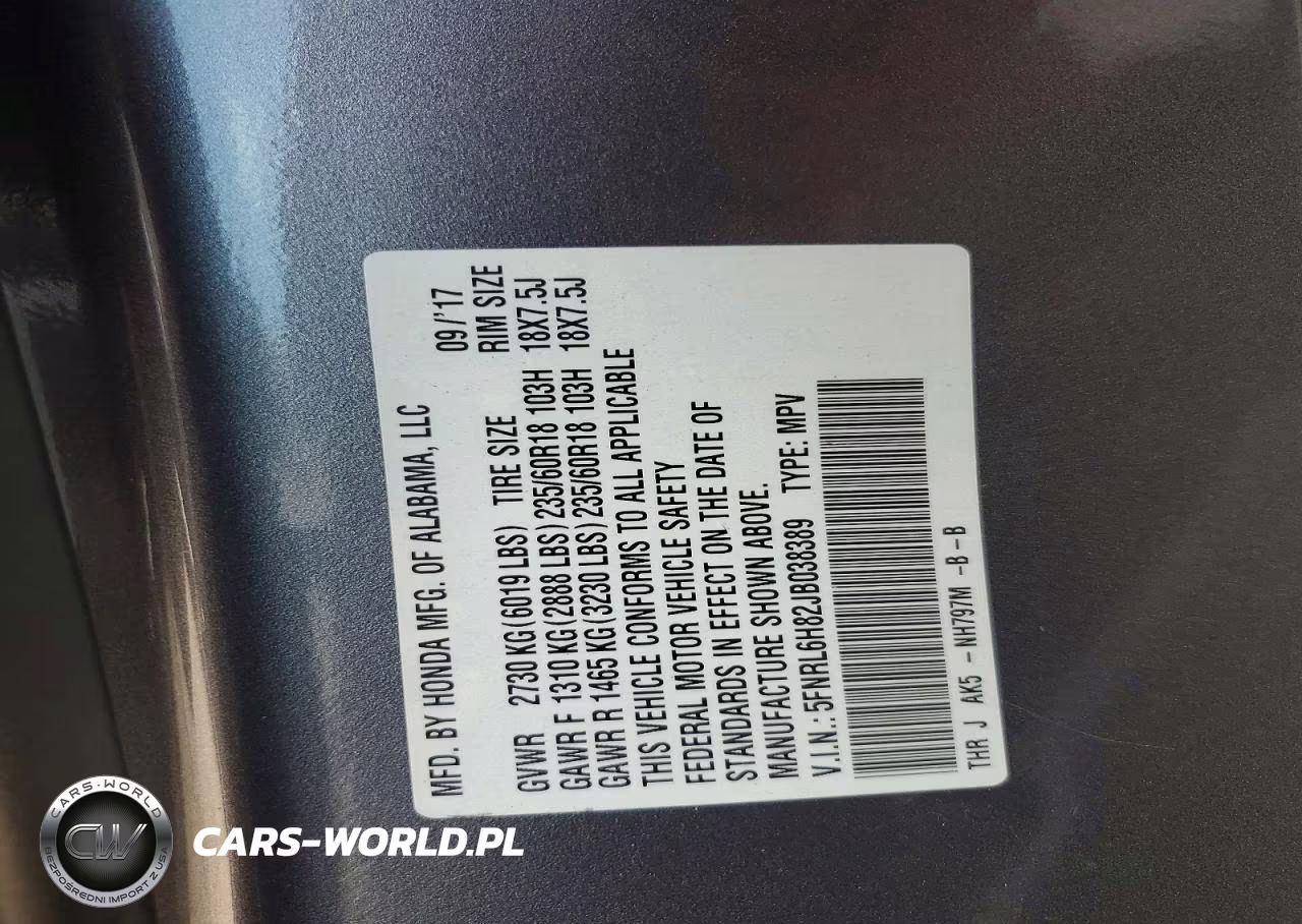 2018 Honda Odyssey Touring VIN:5FNRL6H82JB038389 - 12