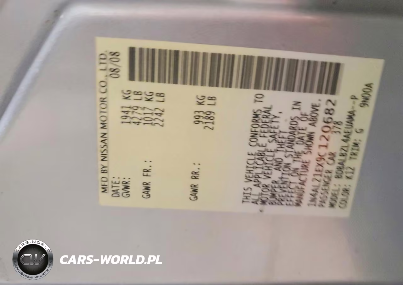 2009 Nissan Altima 2.5 VIN:1N4AL21EX9C120682 - 12
