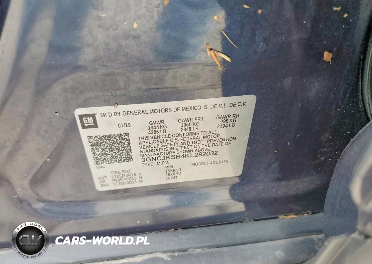 2019 Chevrolet Trax VIN:3GNCJKSB4KL282032 - 12