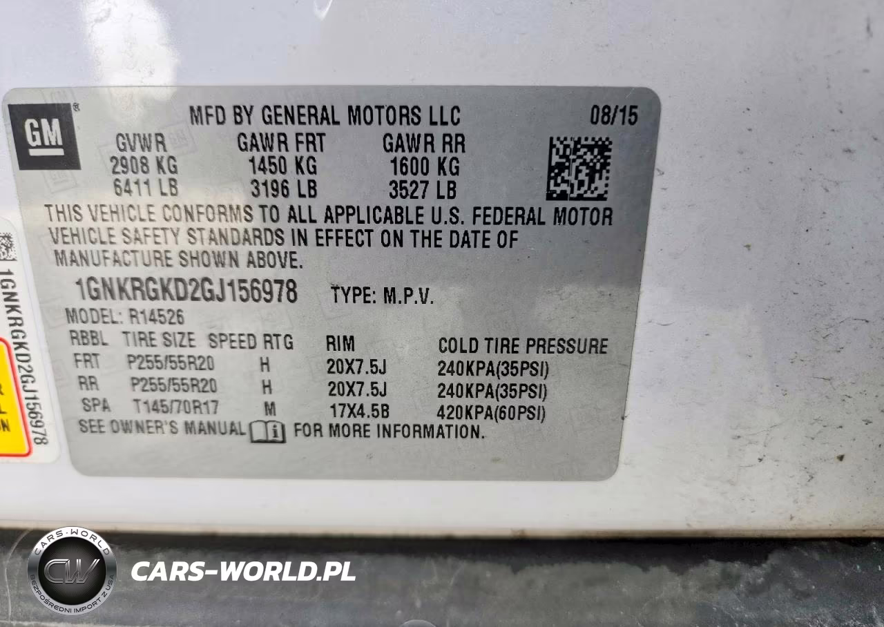 2016 Chevrolet Traverse Lt VIN:1GNKRGKD2GJ156978 - 14