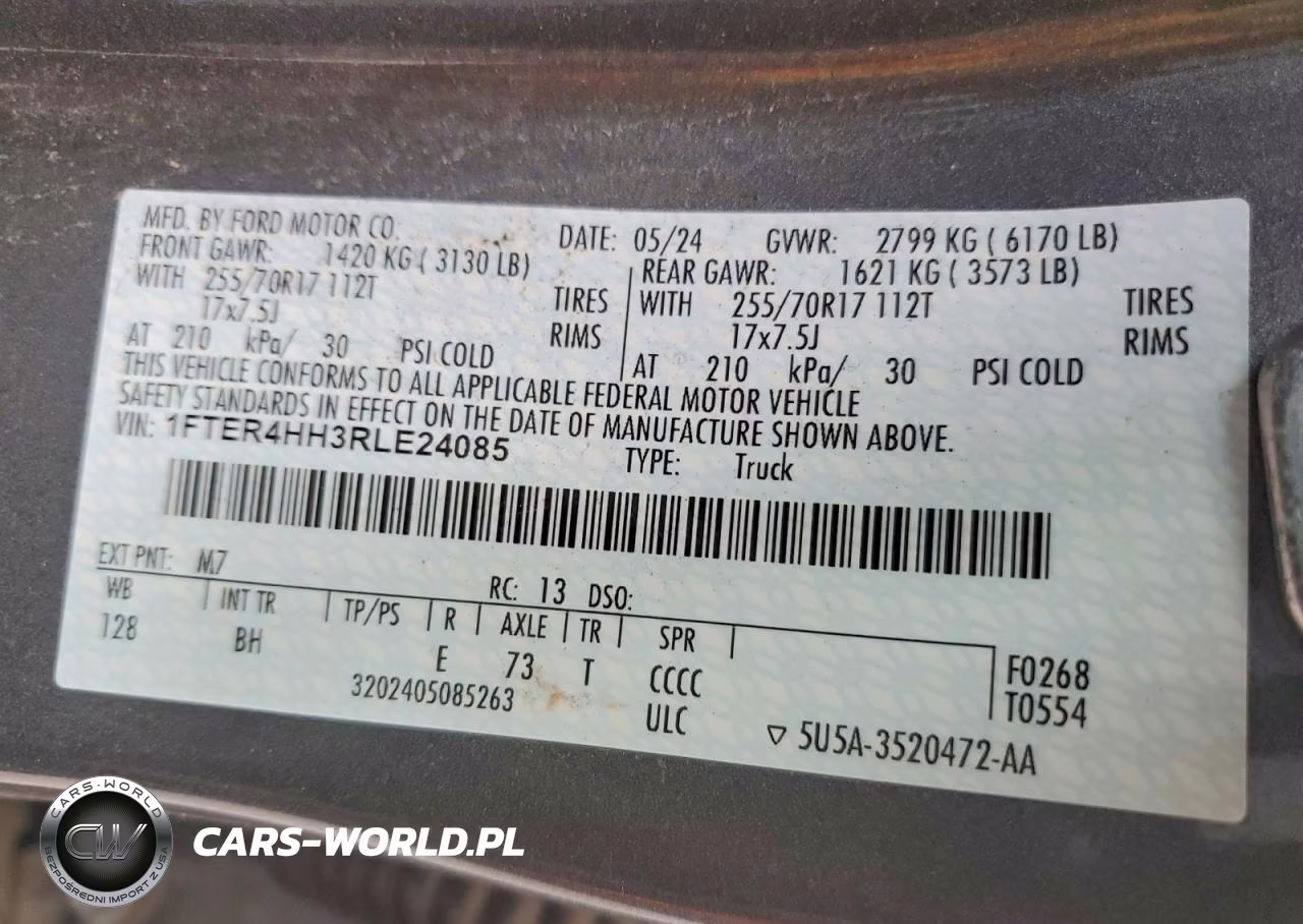 2024 Ford Ranger Xlt VIN:1FTER4HH3RLE24085 - 13