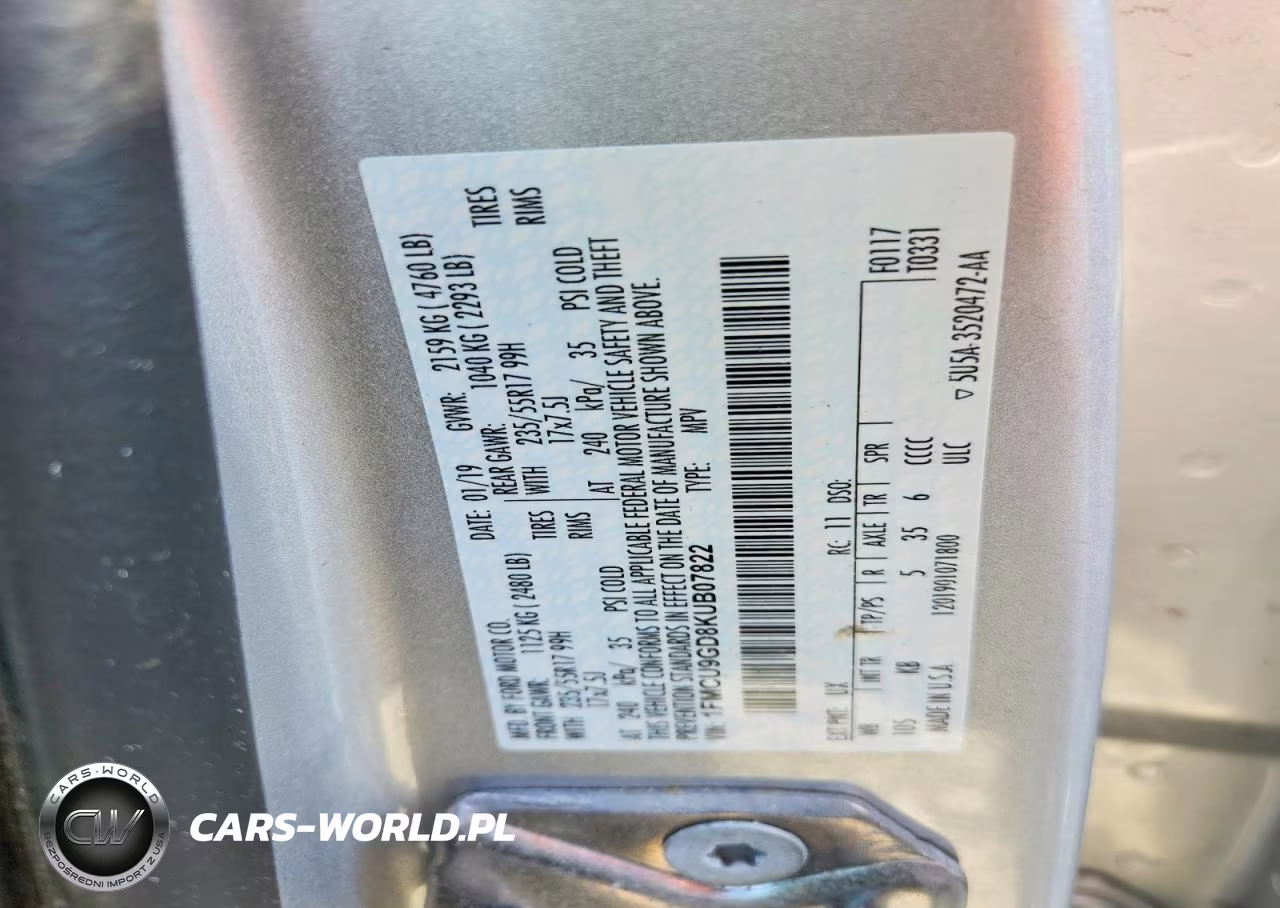 2019 Ford Escape Se VIN:1FMCU9GD8KUB07822 - 13