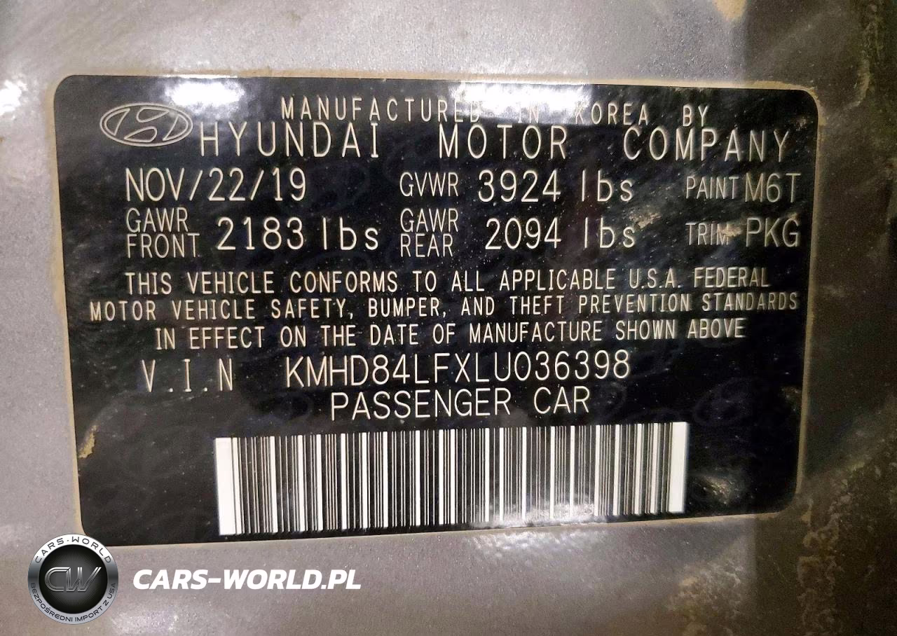 2020 Hyundai Elantra Value Edition VIN:KMHD84LFXLU036398 - 13