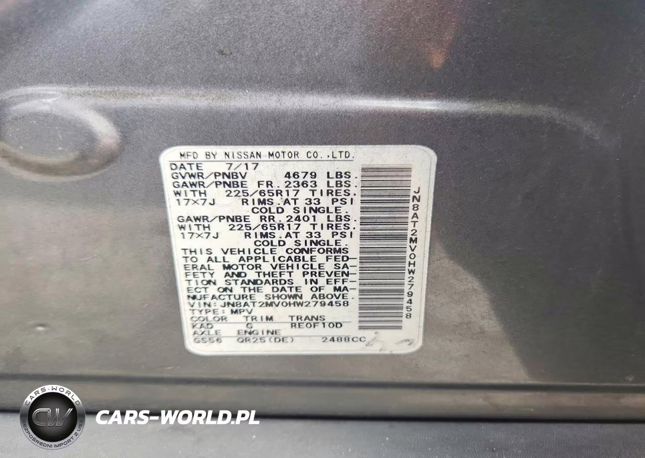 2017 Nissan Rogue S VIN:JN8AT2MV0HW279458 - 12