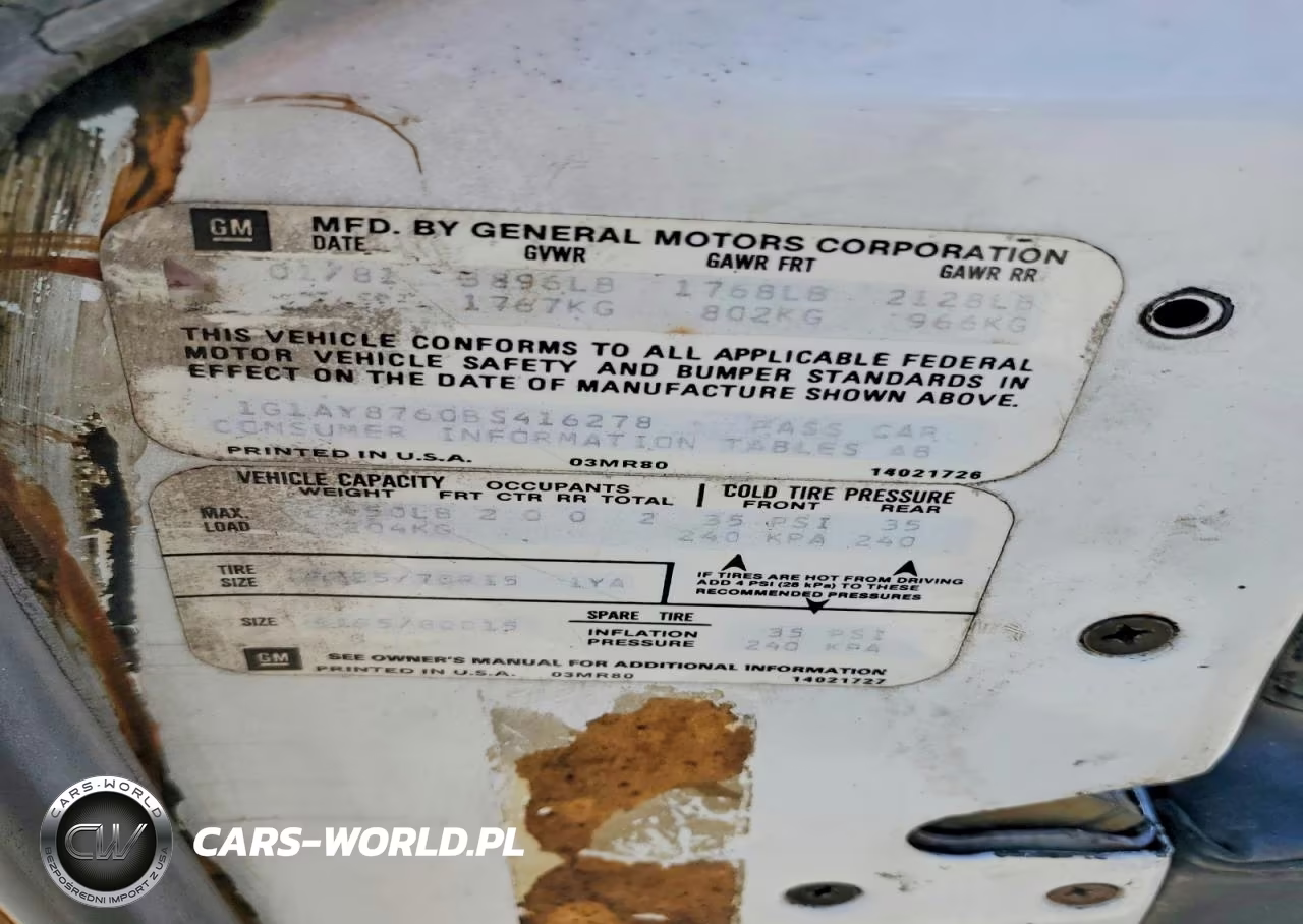1981 Chevrolet Corvette VIN:1G1AY8760BS416278 - 12