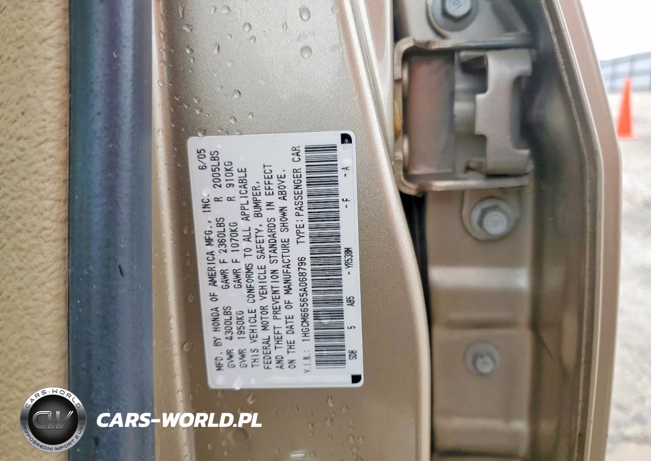 2005 Honda Accord Ex VIN:1HGCM66565A068796 - 12