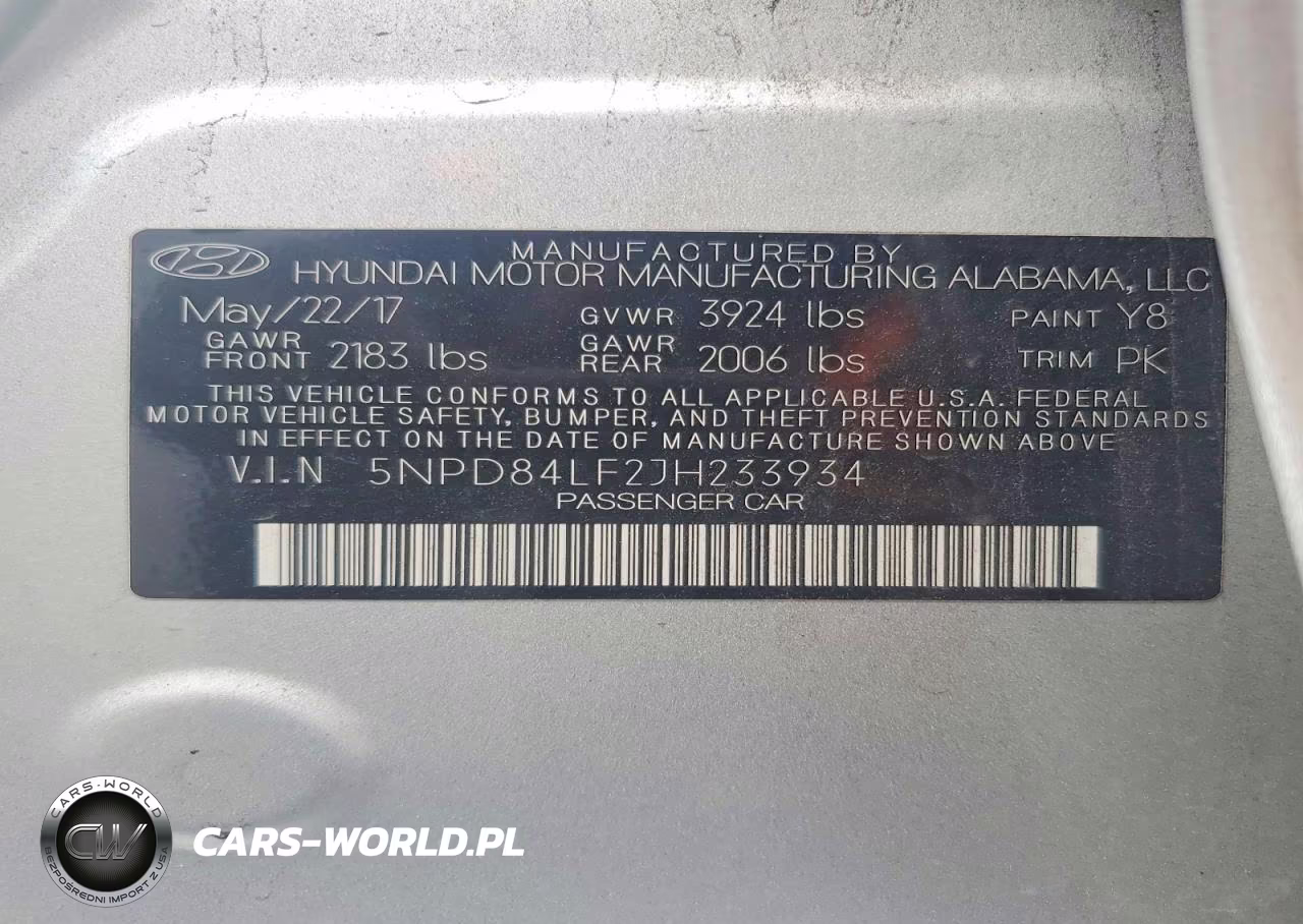 2018 Hyundai Elantra Sel VIN:5NPD84LF2JH233934 - 12