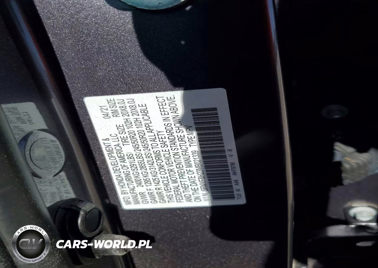 2021 Honda Passport Sport VIN:5FNYF8H23MB021339 - 13