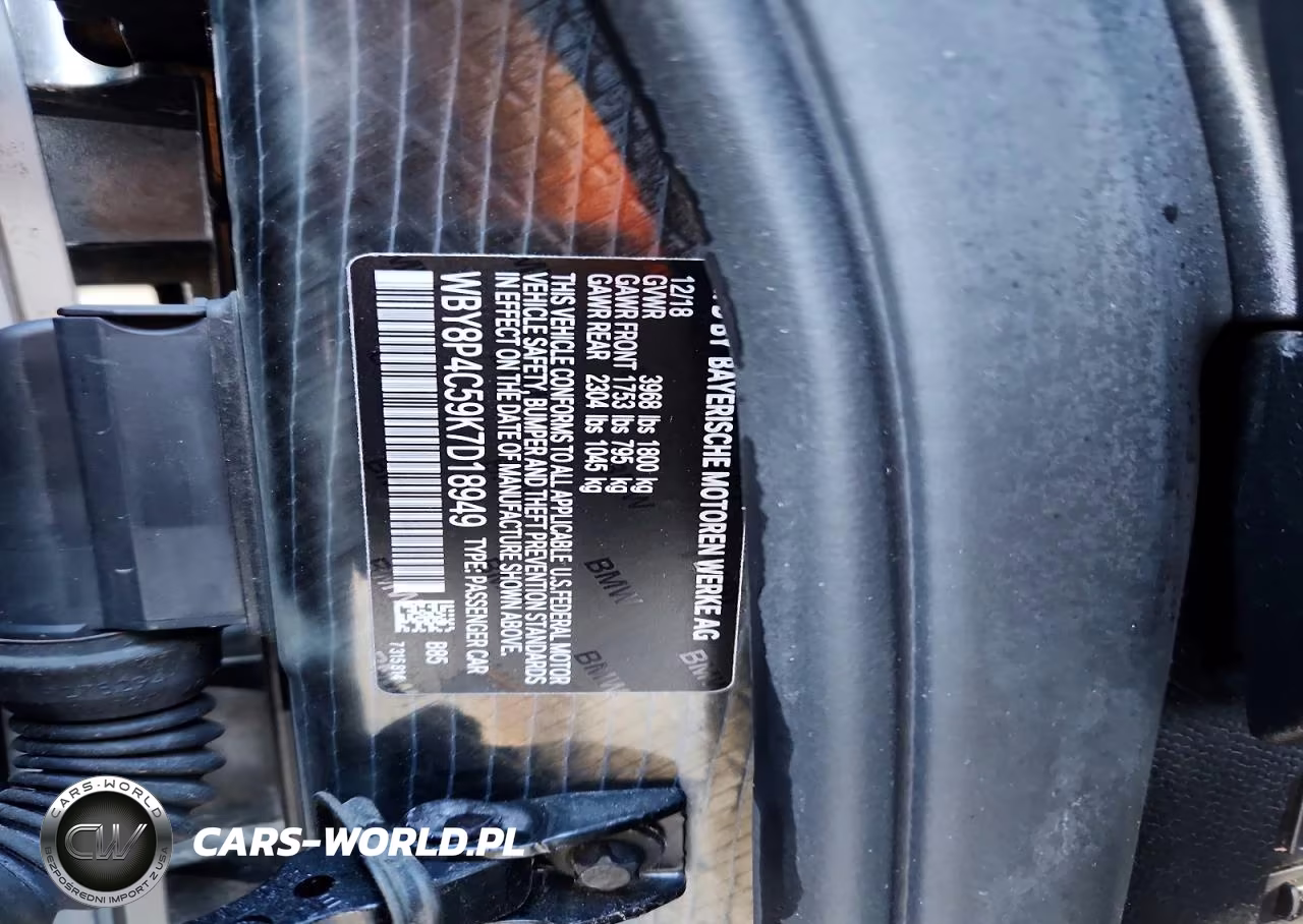 2019 BMW I3 VIN:WBY8P4C59K7D18949 - 13