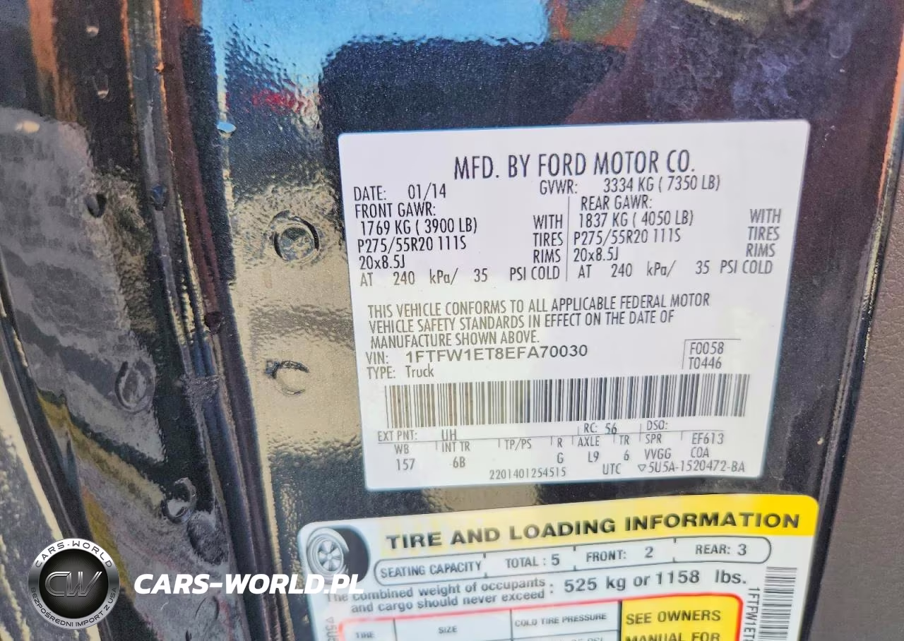 2014 Ford F150 Supercrew VIN:1FTFW1ET8EFA70030 - 12