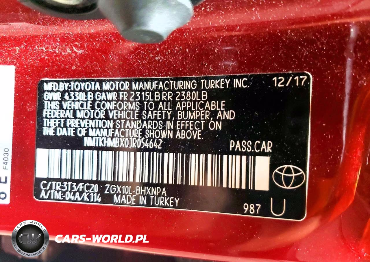 2018 Toyota C-Hr Xle VIN:NMTKHMBX0JR054642 - 12