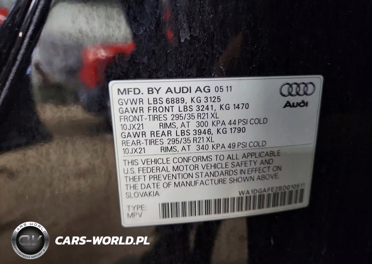 2011 Audi Q7 Prestige VIN:WA1DGAFE2BD010511 - 13