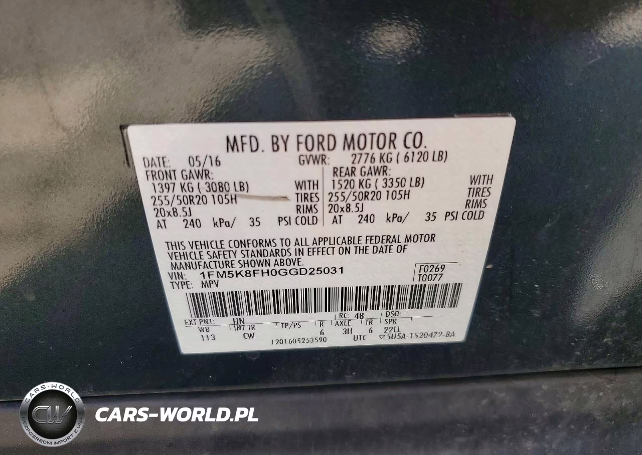 2016 Ford Explorer Limited VIN:1FM5K8FH0GGD25031 - 13