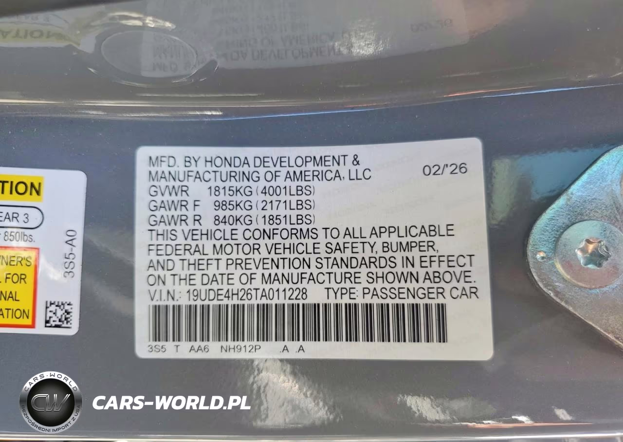 2026 Acura Integra VIN:19UDE4H26TA011228 - 13