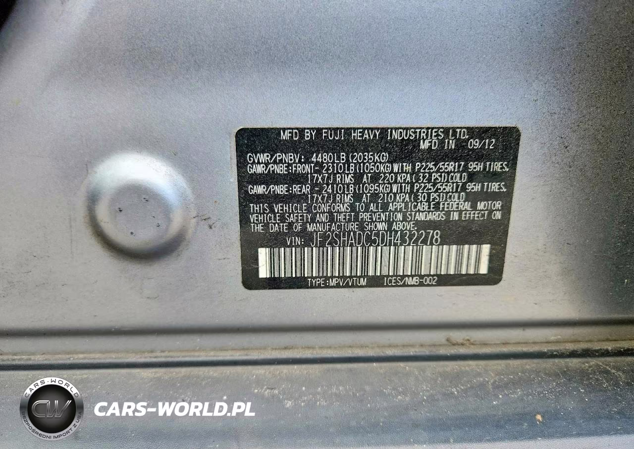 2013 Subaru Forester 2.5X Premium VIN:JF2SHADC5DH432278 - 14