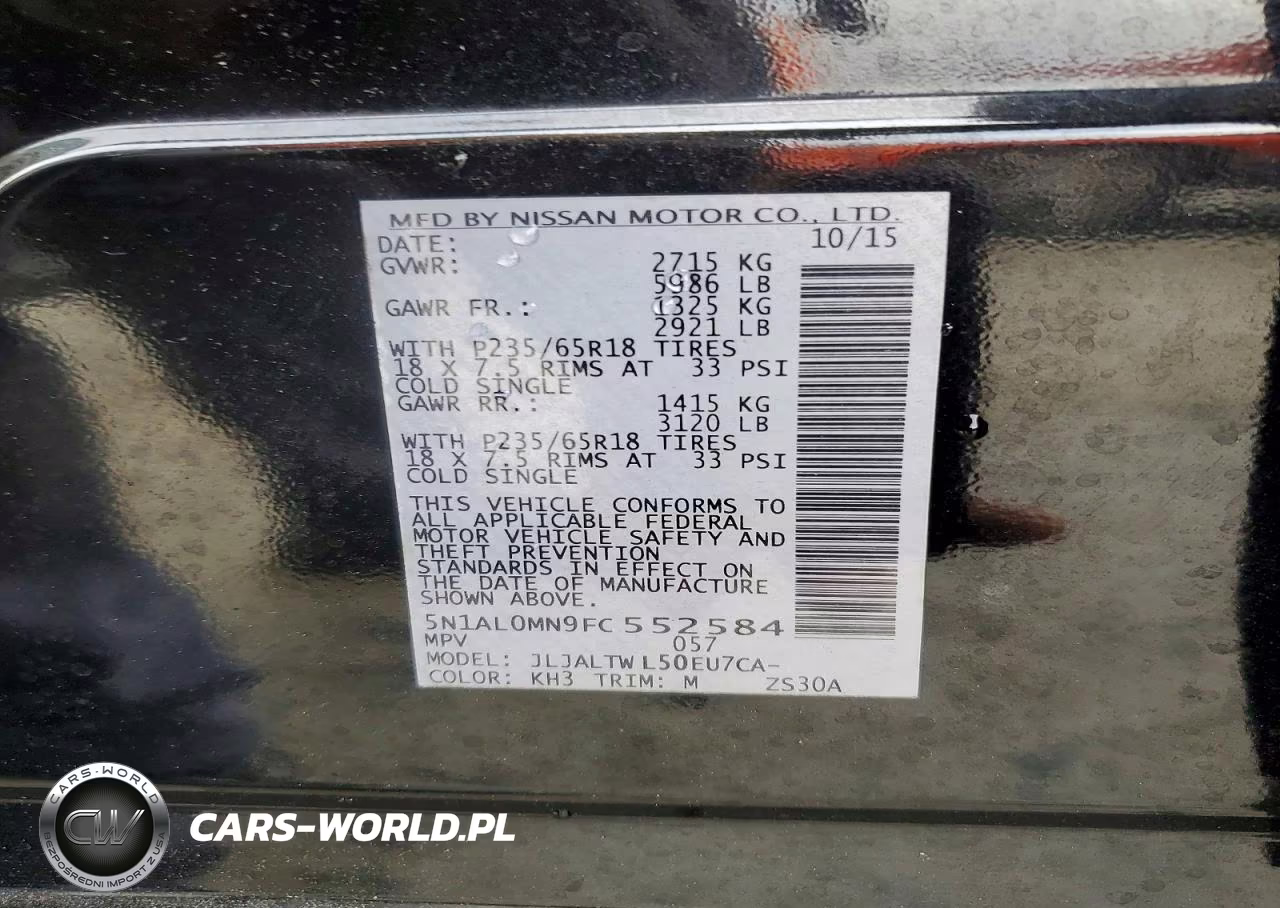 2015 Infiniti Qx60 Base VIN:5N1AL0MN9FC552584 - 13
