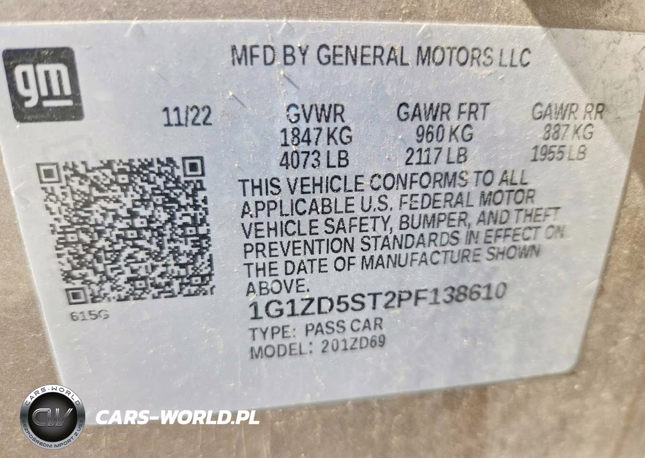 2023 Chevrolet Malibu Lt VIN:1G1ZD5ST2PF138610 - 12