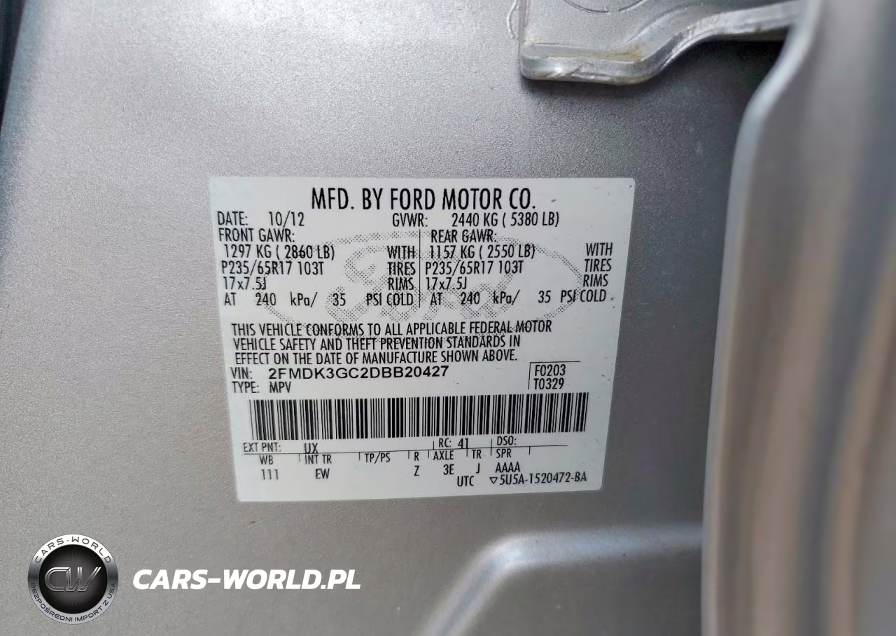 2013 Ford Edge Se VIN:2FMDK3GC2DBB20427 - 13