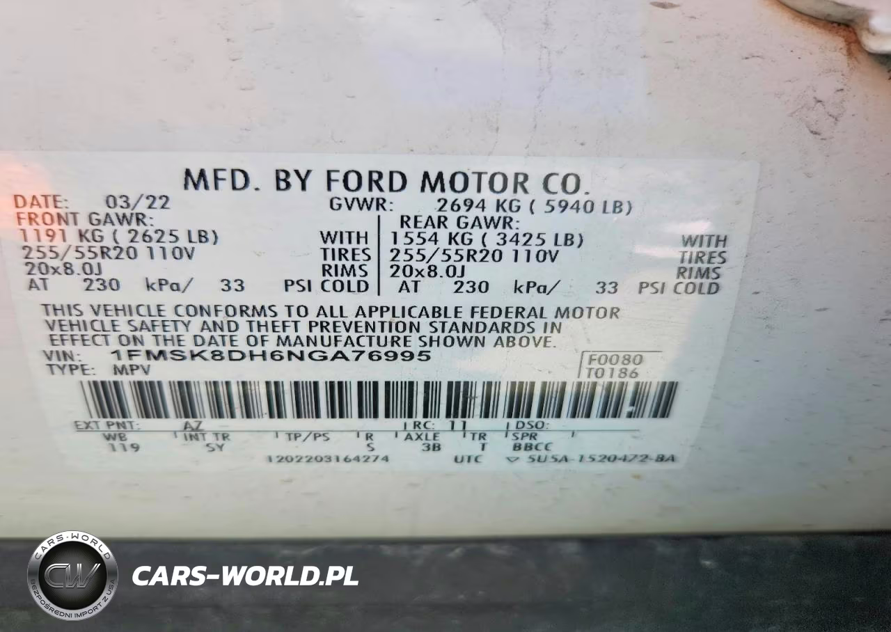 2022 Ford Explorer Xlt VIN:1FMSK8DH6NGA76995 - 14
