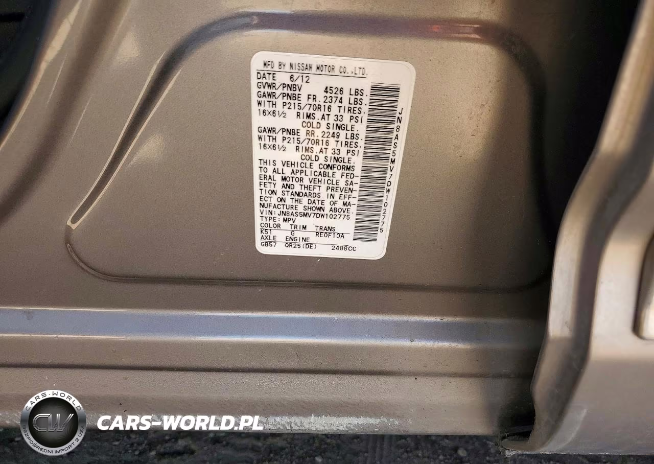 2013 Nissan Rogue S VIN:JN8AS5MV7DW102775 - 12